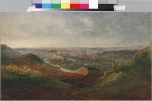 Vue de Vilna, par Sadovnikov, Vasily Semyonovich (1800-1879). Aquarelle sur papier