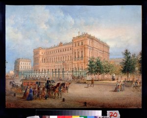 Vue du palais Nicolas à Saint-Pétersbourg - Vasili Semenovich Sadovnikov