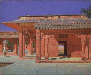 Cour de harem dans le palais impérial de Fatehpur Sikri, 1874-1876