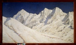 Inde, neige sur les sommets de l