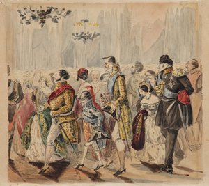 Bal de la haute société, premier quart du 19e siècle