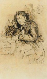 Portrait du compositeur Anton Rubinstein - Vasilij Ivanovic Surikov