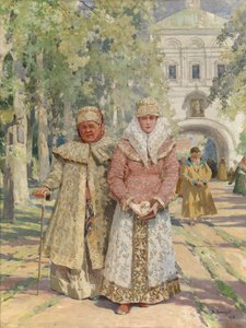 Devant la porte du monastère, 1916