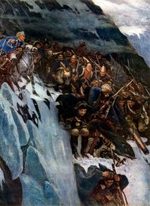 La marche de Souvorov à travers les Alpes, 1799, 1899, 1939 - Vasily Surikov