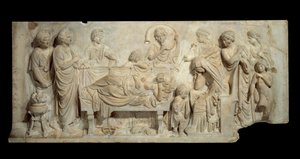 Cérémonie funèbre en bas-relief en marbre à Venise au début du XVIe siècle - Venetian School