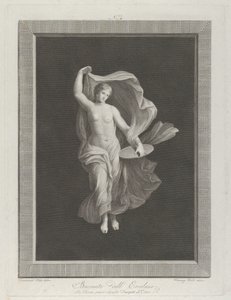 Une bacchante partiellement nue tenant un disque dans sa main gauche et levant ses vêtements..., vers 1795-1820
