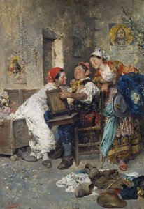 Tziganes, homme avec deux femmes