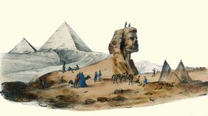 Le Colonel français en Égypte. dans « Album Grotesque, Choix de Types Remarquables », illustrations de Victor Adam, Paris, vers 1850. - Victor Adam