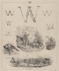 La lettre W : Washington, Wagram, Waterloo, 1833