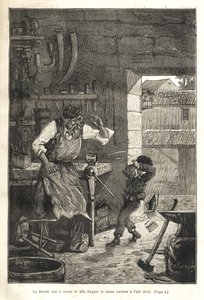 Biographie populaire illustrée de Gambetta - Le fleuret vint à casser et alla frapper le jeune curieux dans l