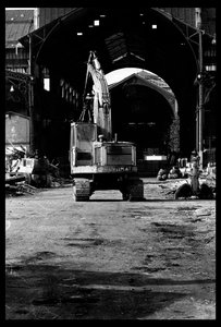 Démolition du marché central à Paris, en août 1971 (photo n/b)