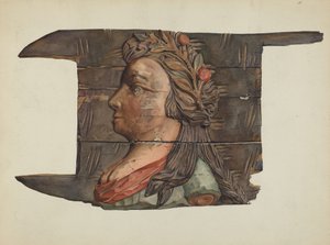 Sculpture sur bois, vers 1938