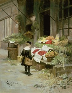 Petit garçon au marché - Victor Gabriel Gilbert