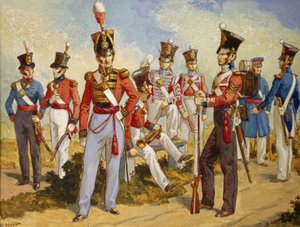 Uniformes des Royal Marines 1815-1850, vers 1924