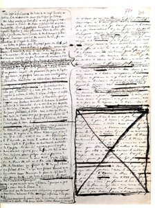 Autographic page of "Les Miserables" by Hugo. 1845-1861 (documents (letters)) - Victor Hugo