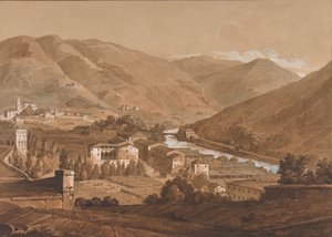 Ville dans une vallée alpine, n.d. - Victor Jean Nicolle