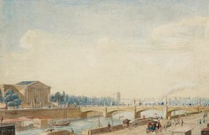 Vue du Pont de la Concorde et du Palais Bourbon à Paris - Victor Jean Nicolle
