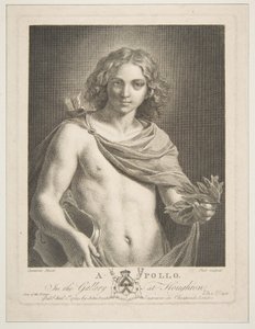 Apollon portant un manteau et tenant une branche de laurier et un violon, 1784 - Victor Marie Picot