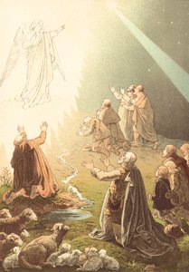 Les bergers gardant leurs moutons - Victor Paul Mohn