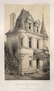 Architecture Pittoresque ou Monuments des XVeme et XVIeme Siecles: Chateaux De France des XV et XVI Siecles: Pl. 9, Ancien Chateau de Villeneuve (Yonne)