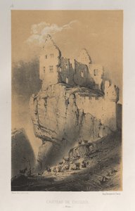 Architecture Pittoresque ou Monuments des XVeme et XVIeme Siecles: Chateaux De France des XV et XVI Siecles: Pl. 30, Chateau De Crussol (Drome) - Victor Petit