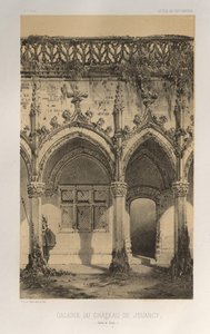 Architecture Pittoresque ou Monuments des XVeme et XVIeme Siecles: Chateaux De France des XV et XVI Siecles: Pl. 41, Galerie Du Château De Jouancy (Saone et Loire) - Victor Petit