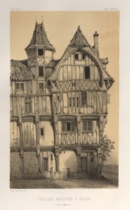 ...Pl. 21, Vieilles Maisons À Rouen Seine-Inférieure, publié en 1860 - Victor Petit