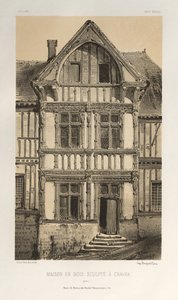 Pl. 25, Maison en bois sculpté à Cravan Yonne, publié en 1860
