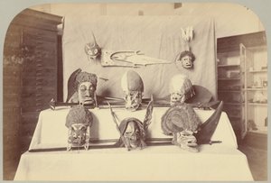Pl. XIV. Masques, etc.: Îles Salomon - Victor Prevost, Gaston L. Feuardent and Co., New York