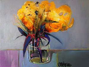 Nature morte florale jaune