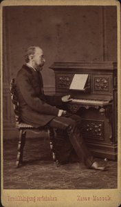 Portrait du librettiste et compositeur Franz Friedrich Richard Genée 1823-1895, vers 1880-1885 - Vienna . Photo studio Xaver Massak