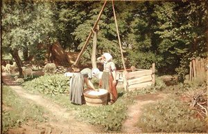 Jeunes filles au puits