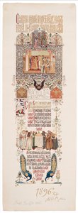 Menu du repas de fête pour célébrer le couronnement de Nicolas II et Alexandra Feodorovna, 1896