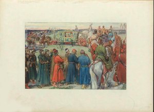 Les tsars Alexei Mikhailovich partent à la chasse - Viktor Mikhaylovich Vasnetsov