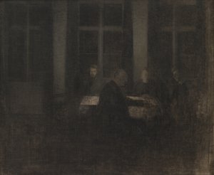 Soirée dans le salon - Vilhelm Hammershøi