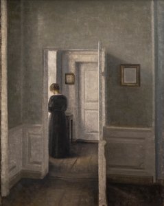 Intérieur avec une femme debout - Vilhelm Hammershoi
