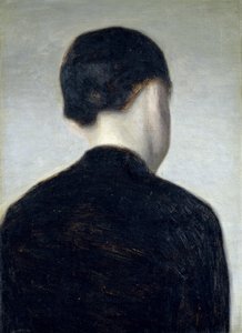 Figure assise, vue de dos (Anna Hammershoi) 1884