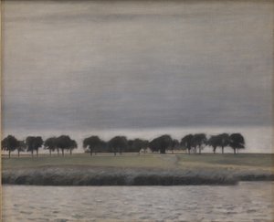 Étude pour Pluie de soleil, lac de Gentofte - Vilhelm Hammershoi