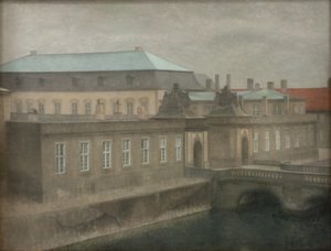 Vue du palais de Christiansborg. Fin de l