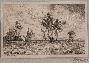 Paysage par temps agité