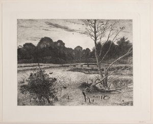 Coucher de soleil dans une forêt - Vilhelm Kyhn