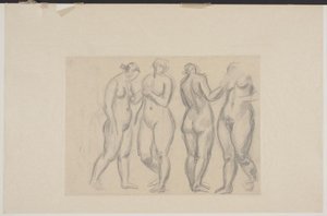 Quatre modèles féminins debout