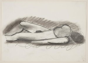 Femme nue allongée, tête vers la droite