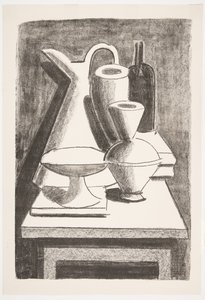 Nature morte. Cruche, bouteille, etc. - Vilhelm Lundstrøm