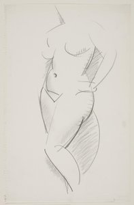 Modèle féminin debout avec la main gauche sur la hanche - Vilhelm Lundstrøm