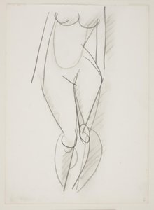Femme nue debout vue de face