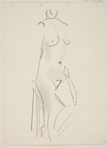 Femme nue debout, tournée vers la droite