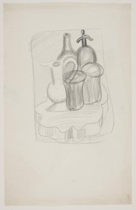 Étude pour une nature morte avec bouteille et siphon, appelée "ivresse" - Vilhelm Lundstrøm