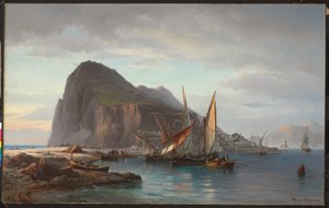 Navires au large de Gibraltar, 1880 - Vilhelm Melbye