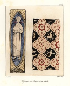 Tapisserie et statue du XIIe siècle